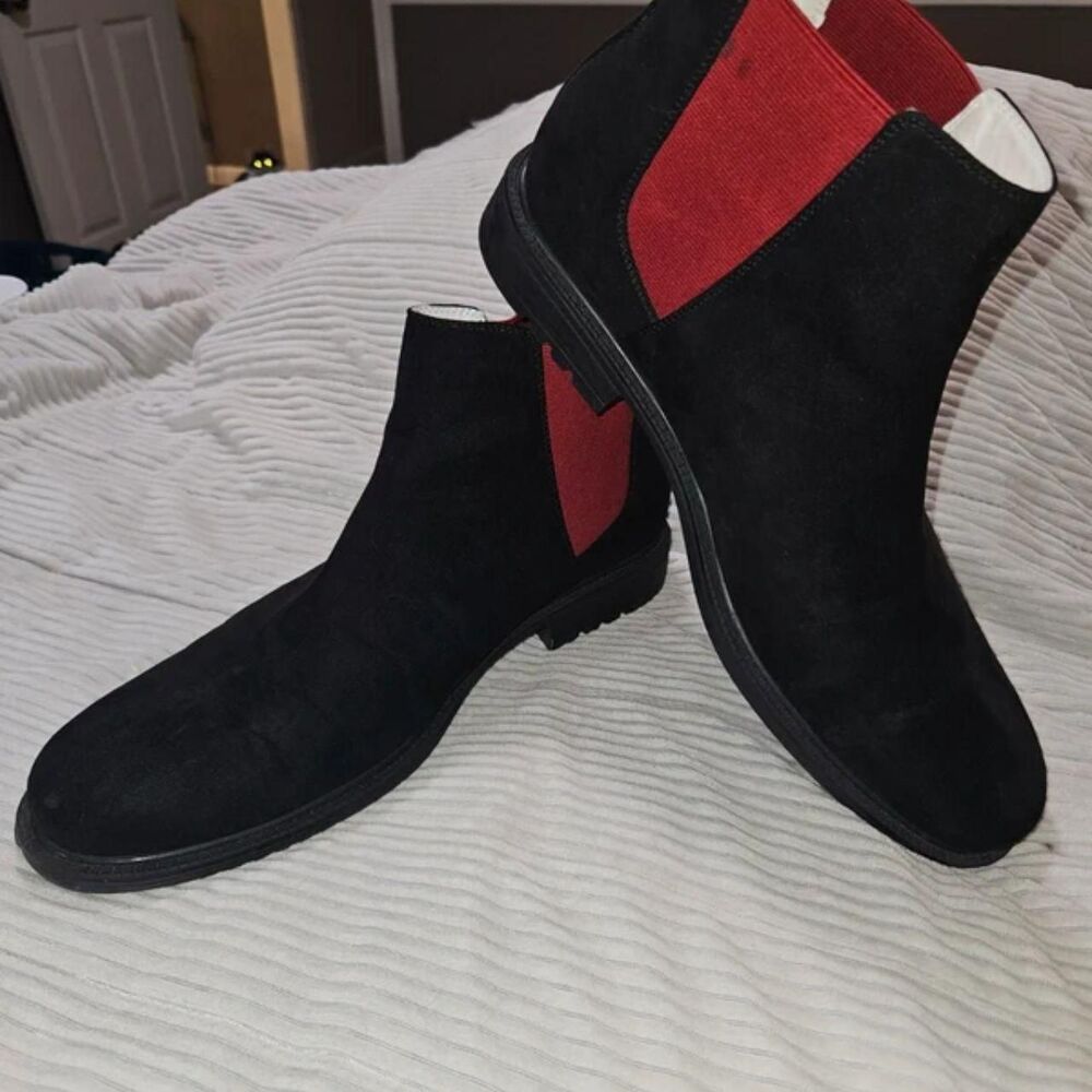Indigo Men's Black and Red Boots